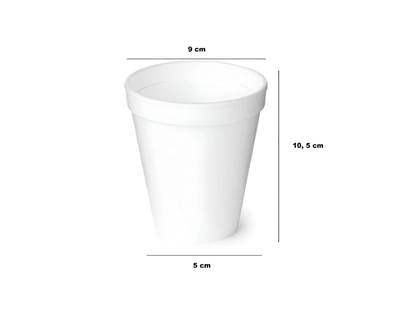 100 VASOS DESECHABLES PLUMAVIT TERMICO VASO CAFE 10OZ 296ML BLANCO - 3
