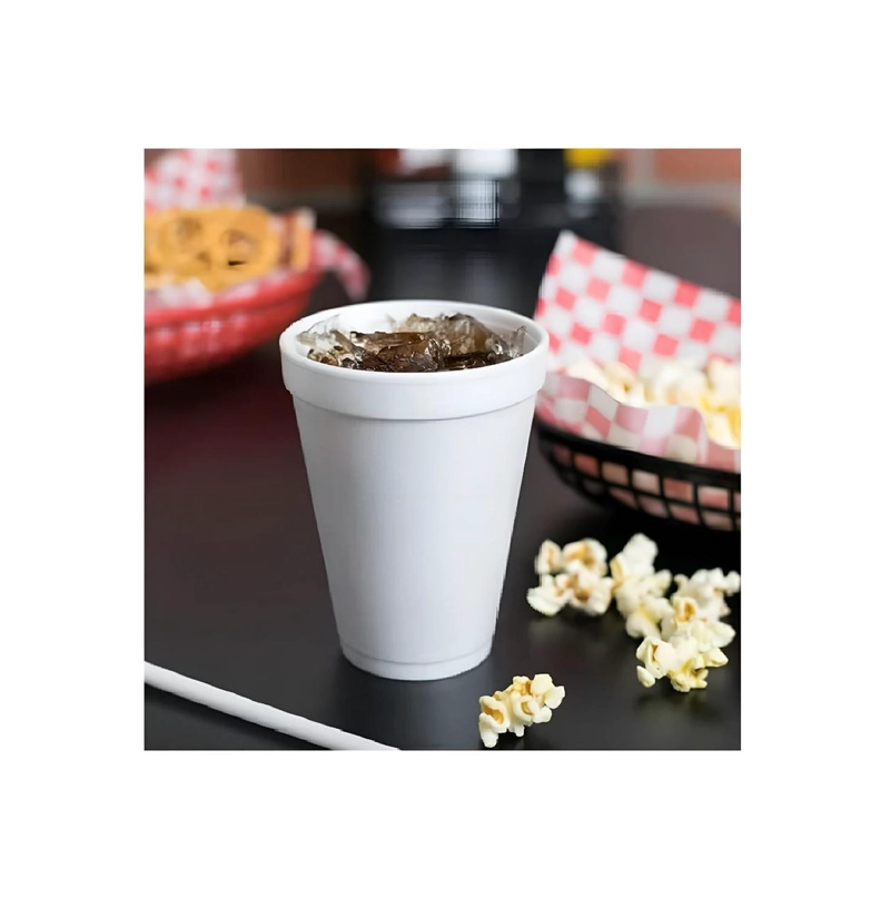100 VASOS DESECHABLES PLUMAVIT TERMICO VASO CAFE 10OZ 296ML BLANCO - 5