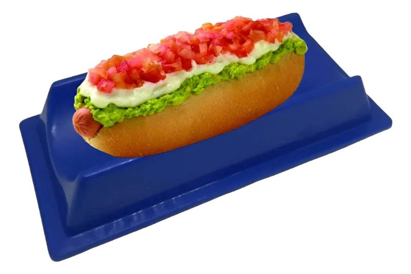 20 PORTA COMPLETOS PLASTICO COMPLETERO REUTILIZABLE HOT DOG MULTICOLOR - 2