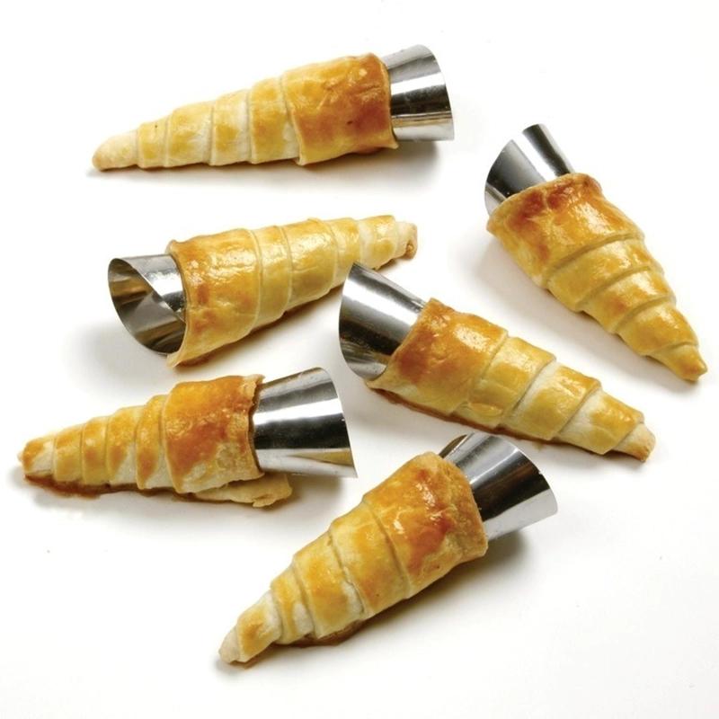 PACK X6 CONO MOLDE PARA CANNOLI CACHITO CROISSANT PAN DANES - 5