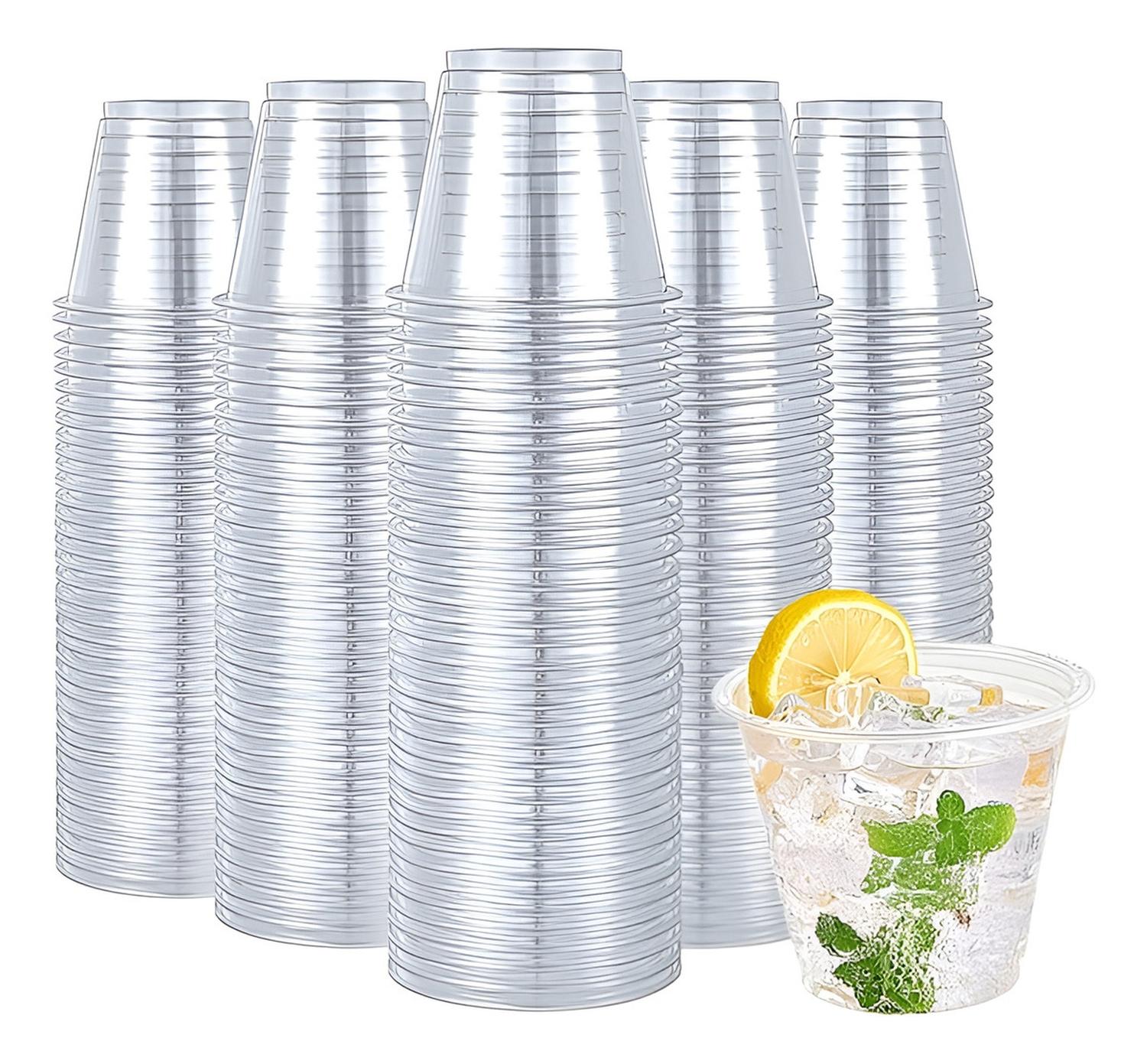 250 VASO PLASTICOS VASOS DESECHABLES VASO PEQUEÑO 148ML 5OZ TRANSPARENTE - 1