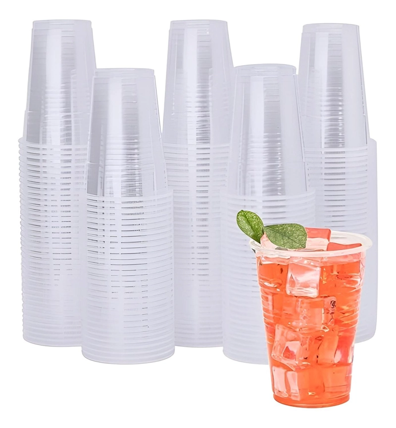 SET 300 VASOS PLASTICOS DESECHABLES VASO PLASTICO VASO 200ML TRANSPARENTE - 1