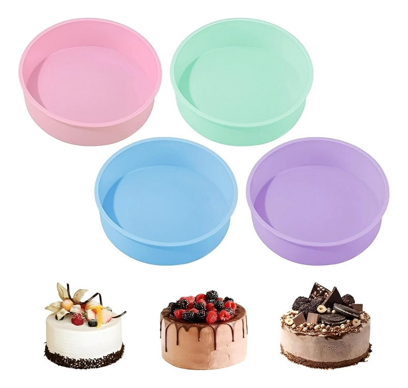 MOLDE SILICONA MOLDE DE TORTA MOLDE DE SILICONA MINI REDONDO MULTICOLOR / PEQUENO 20CM