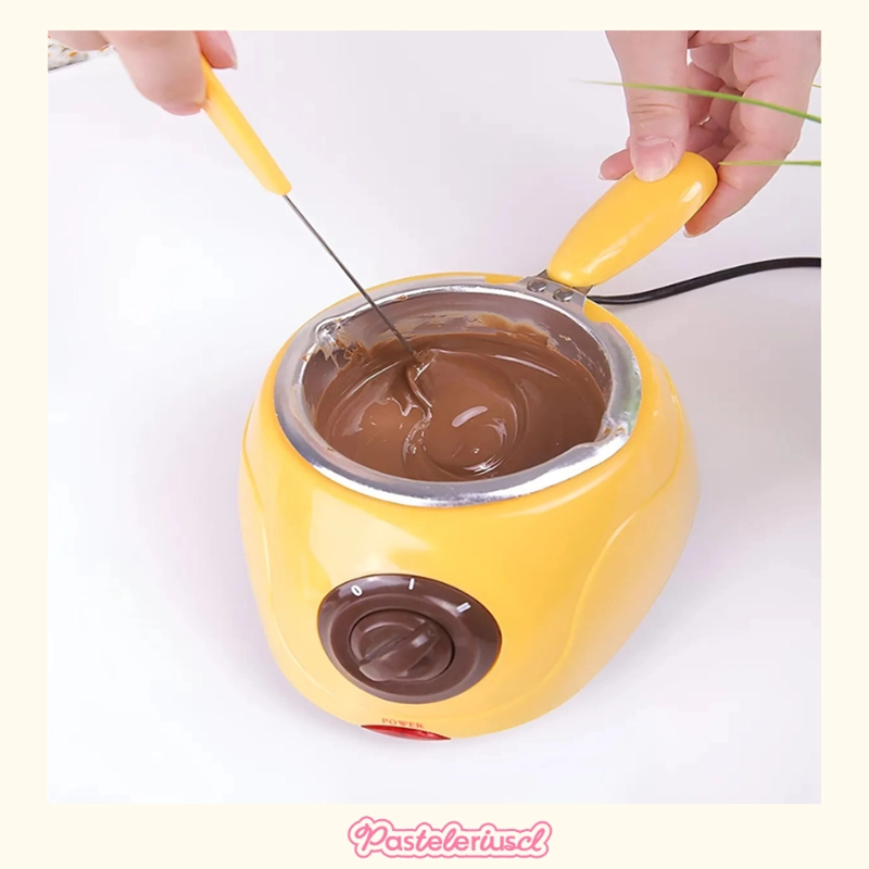 MAQUINA PARA DERRETIR CHOCOLATE FONDUE CHOCOLAT CHOCOLATERA AMARILLO - 6