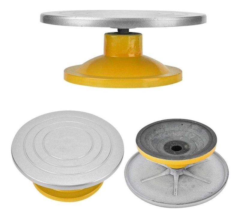 BASE GIRATORIA TORTAS PLATO GIRATORIO BASE ALUMINIO 32CM - 5