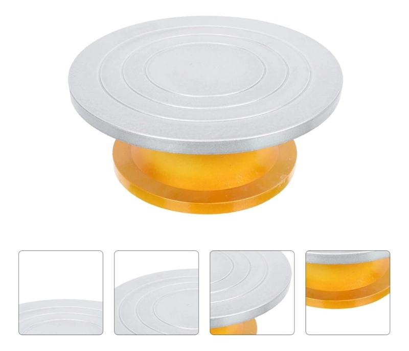 BASE GIRATORIA TORTAS PLATO GIRATORIO BASE ALUMINIO 32CM - 8