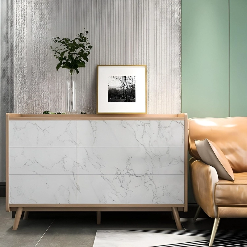 [GR-111254] PAPEL MURAL PVC AUTOADHESIVO PAPEL PARA PARED 10MTS MARMOL BEIGE - 5
