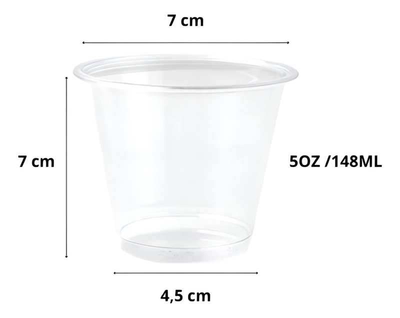 VASO PLASTICO VASOS DESECHABLES VASO PEQUEÑO 5OZ 148ML - 3