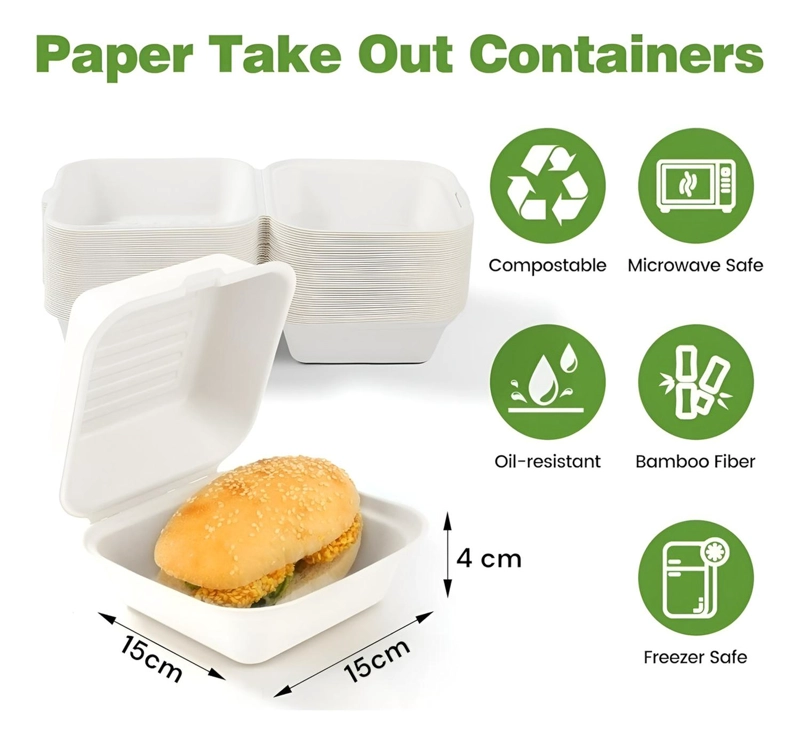 X50 CONTENEDOR DE ALIMENTOS ENVASES DESECHABLES COMPOSTABLES - 3