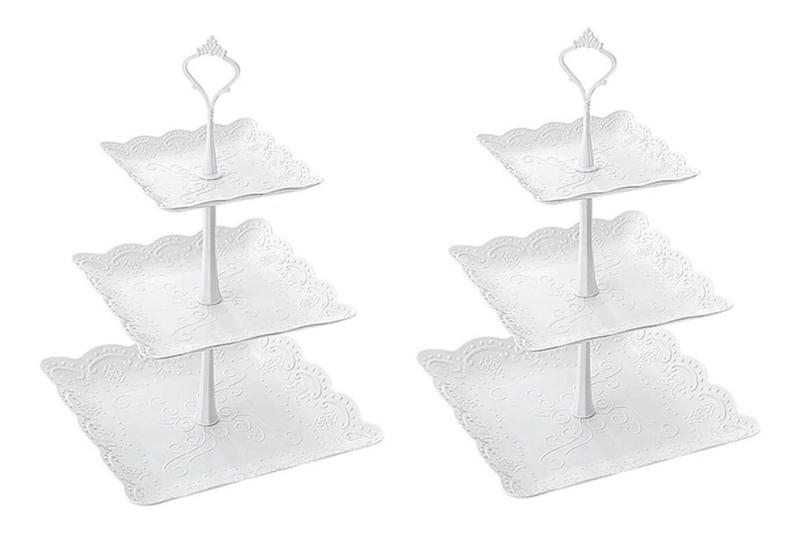 PACK X2 PORTA TORTA PORTA CUPCAKES TORRE PORTA CUPCAKE - 1