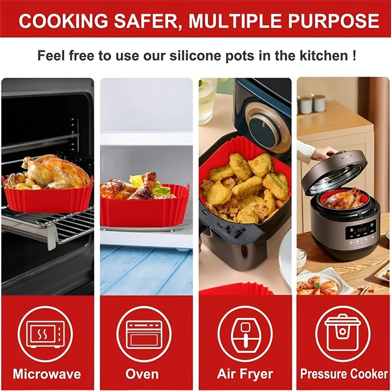 X2 FORRO DE FREIDOR FORRO DE SILICONA AIR FRYER CUADRADO - 7