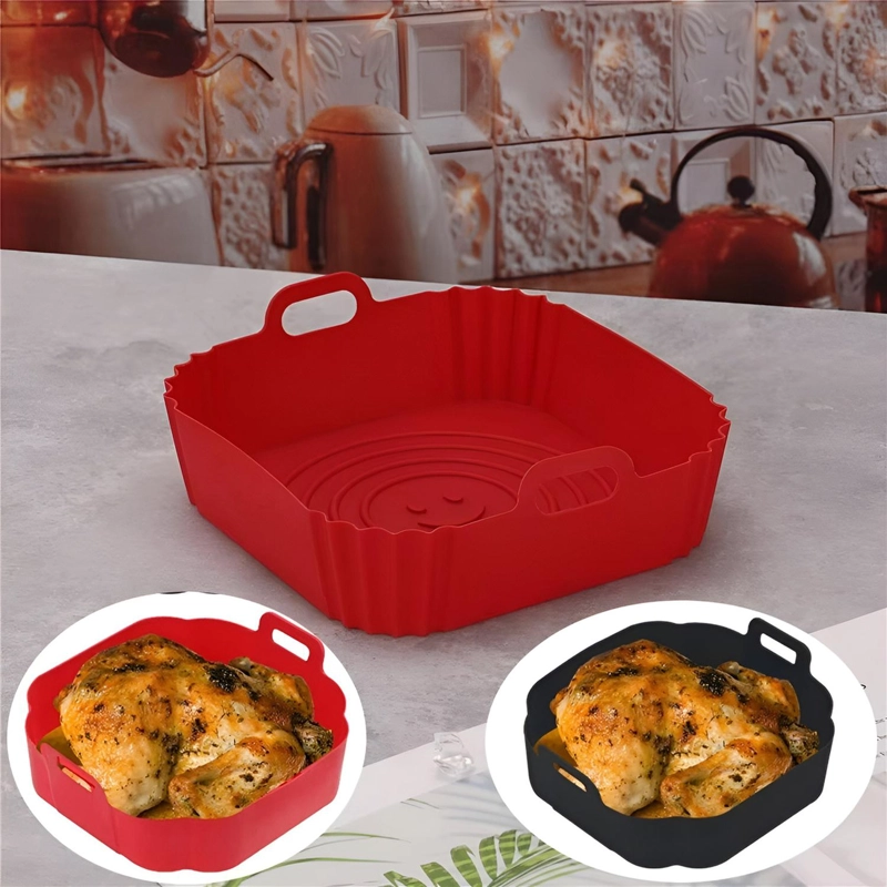 X2 FORRO DE FREIDOR FORRO DE SILICONA AIR FRYER CUADRADO - 9