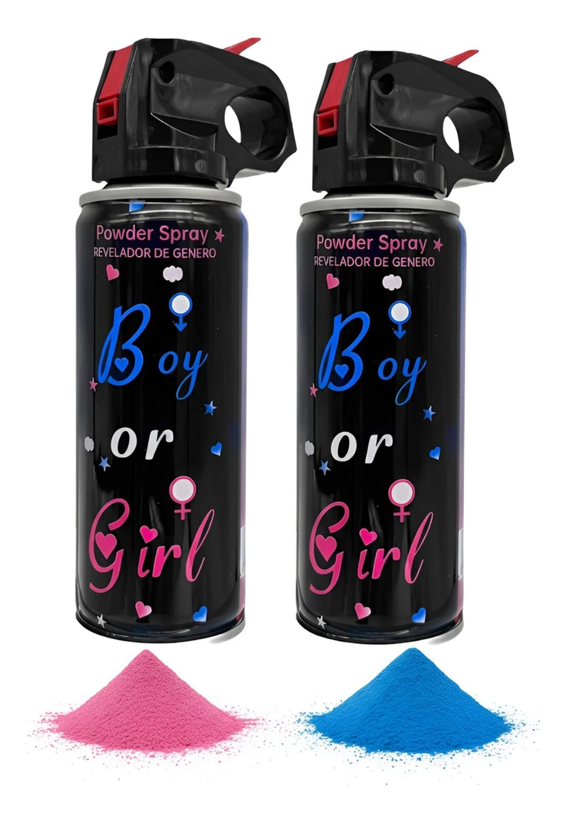 SET 2 EXTINTOR HUMO REVELACION DE GENERO CAÑON SPRAY COLOR MULTICOLOR - 1