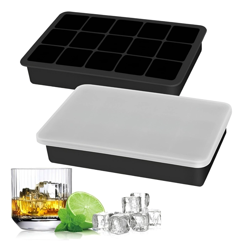 CUBETAS SILICONA CUBETERA SILICONA CUBETAS HIELO C/TAPA 15C - 1