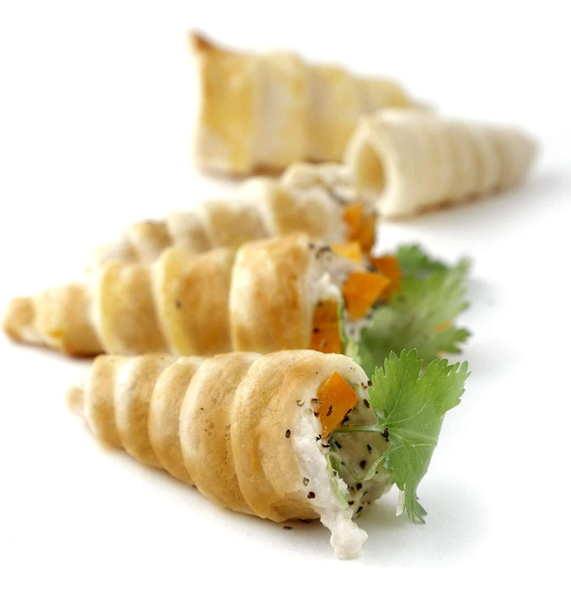 PACK X12 CONO MOLDE PARA CANNOLI CACHITO CROISSANT PAN DANES GRIS - 3