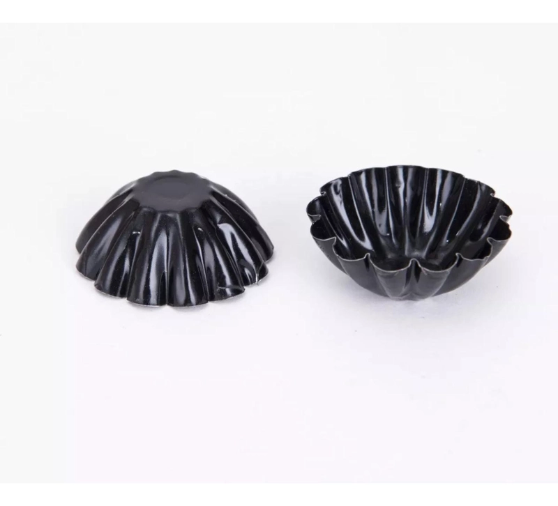 PACK X24 MOLDE MINI TARTALETA TARTA MOLDES REPOSTERIA 4,5CM GRIS - 7
