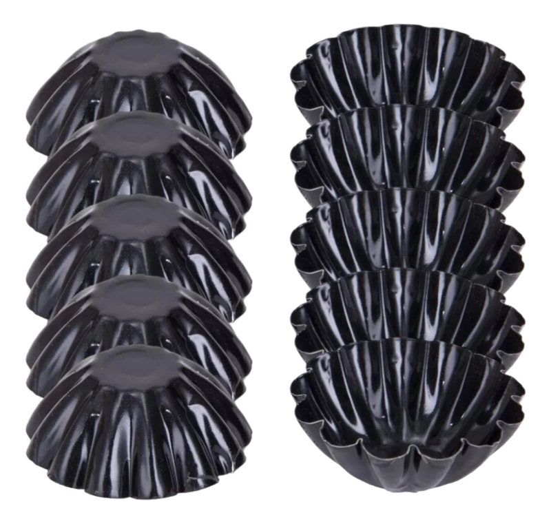 PACK X24 MOLDE MINI TARTALETA TARTA MOLDES REPOSTERIA 4,5CM GRIS - 8
