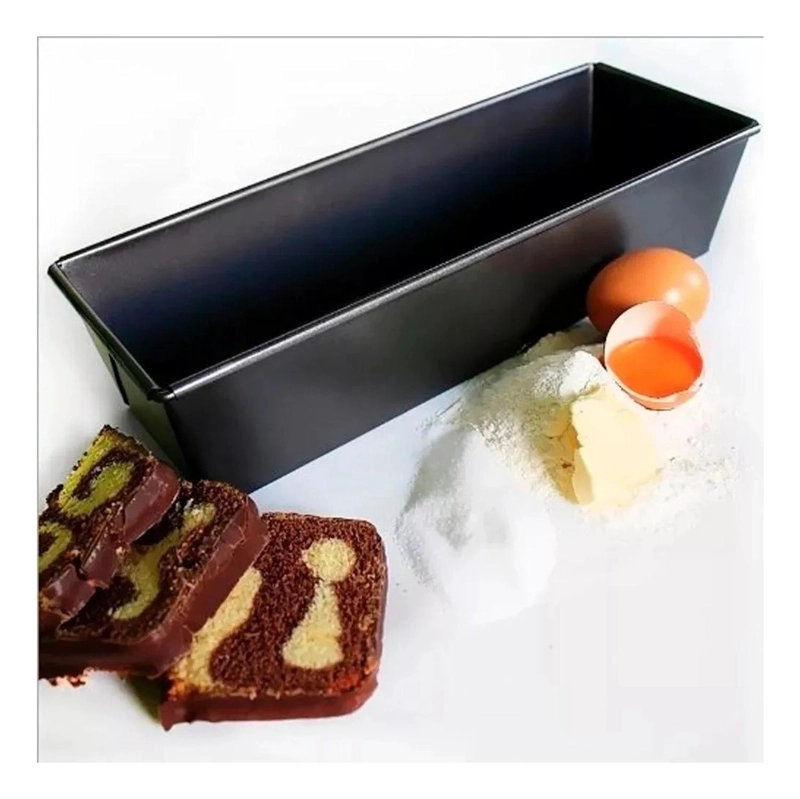 MOLDE RECTANGULAR ANTIADHERENTE TEFLON PARA PAN Y QUEQUE 30CM PASTELERIA CL GRIS - 8