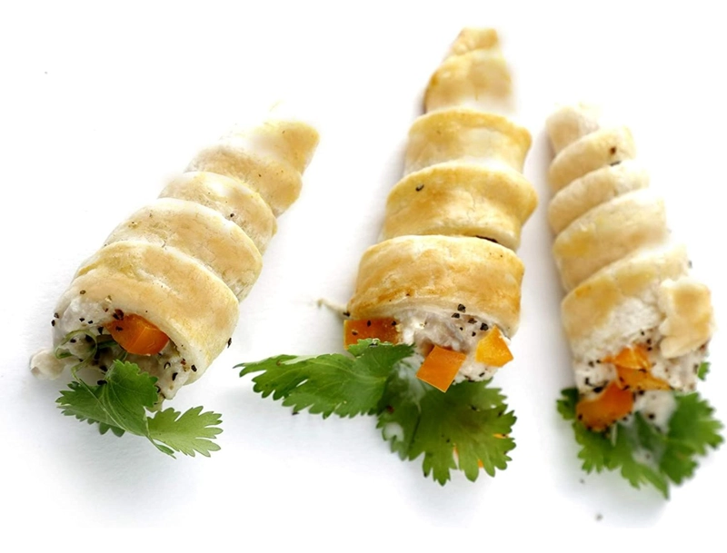 PACK X30 CONO MOLDE PARA CANNOLI CACHITO CROISSANT PAN DANES GRIS - 7