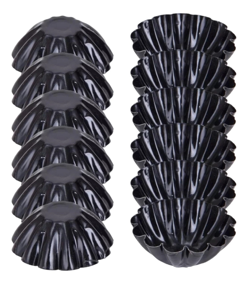 PACK X12 MOLDE MINI TARTALETA TARTA MOLDES REPOSTERIA 4,5CM - 1