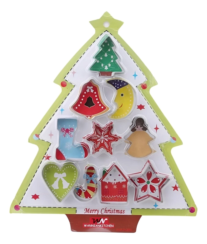 10 CORTADORES DE GALLETAS NAVIDAD CORTADOR GALLETAS NAVIDAD - 1