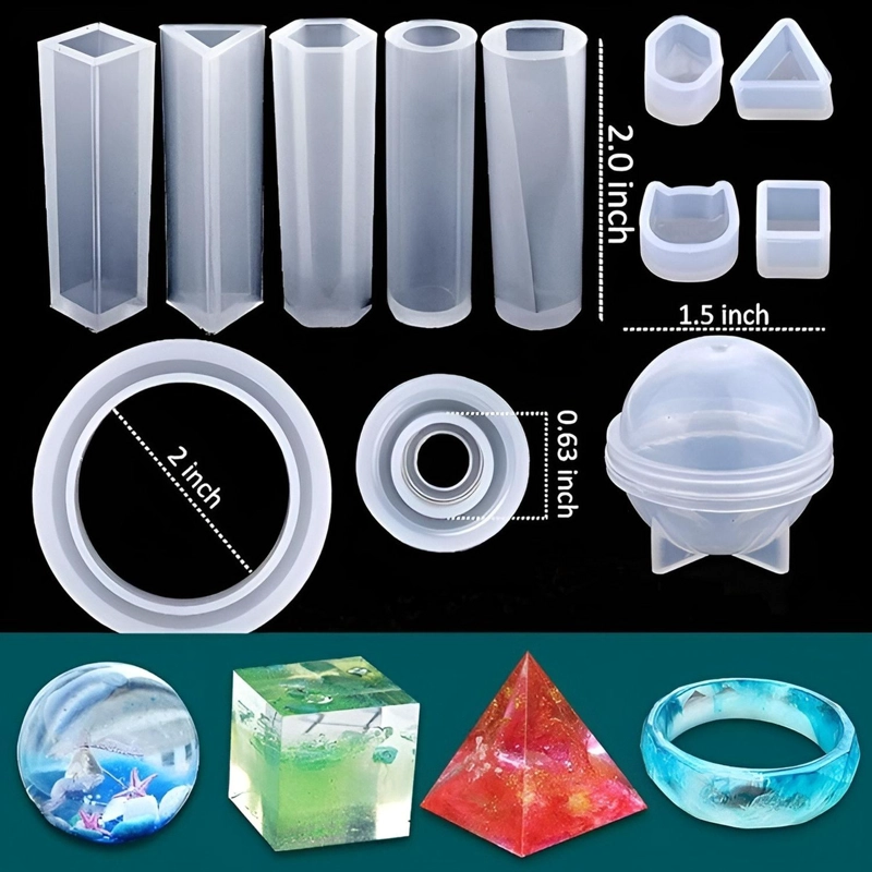KIT RESINA MOLDES DE RESINA EPOXICA ARTESANIAS AROS 85PCS - 3