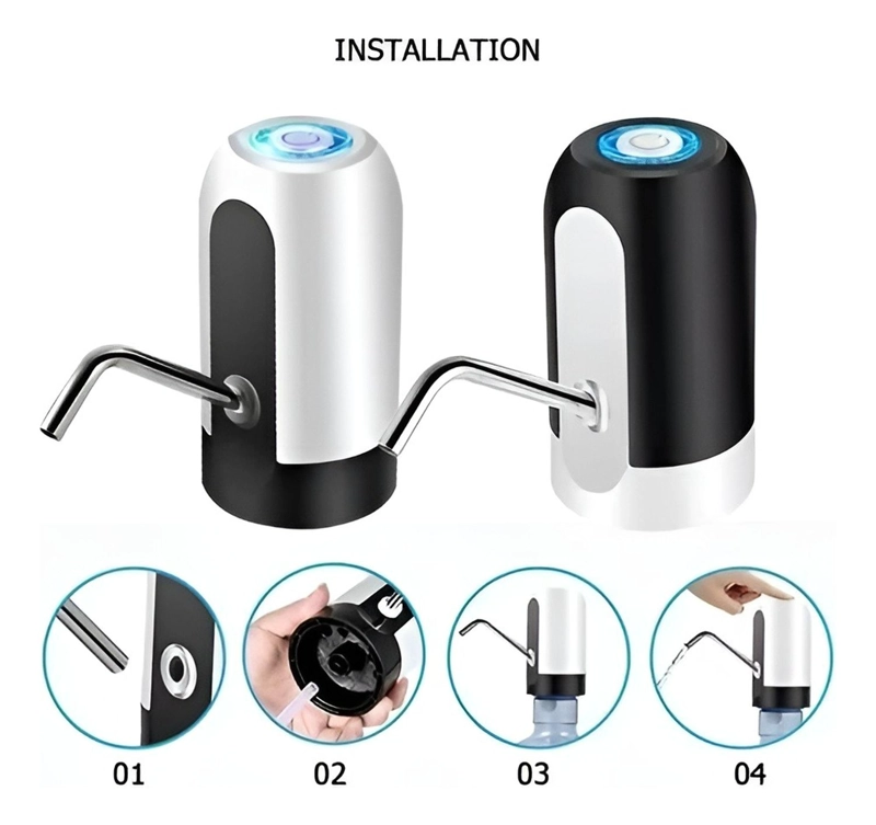 BOMBA DISPENSADOR USB AGUA ELECTRONICO RECARGABLE BOTELLON BLANCO - 2