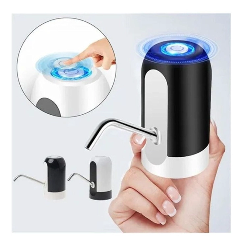 BOMBA DISPENSADOR USB AGUA ELECTRONICO RECARGABLE BOTELLON BLANCO - 9