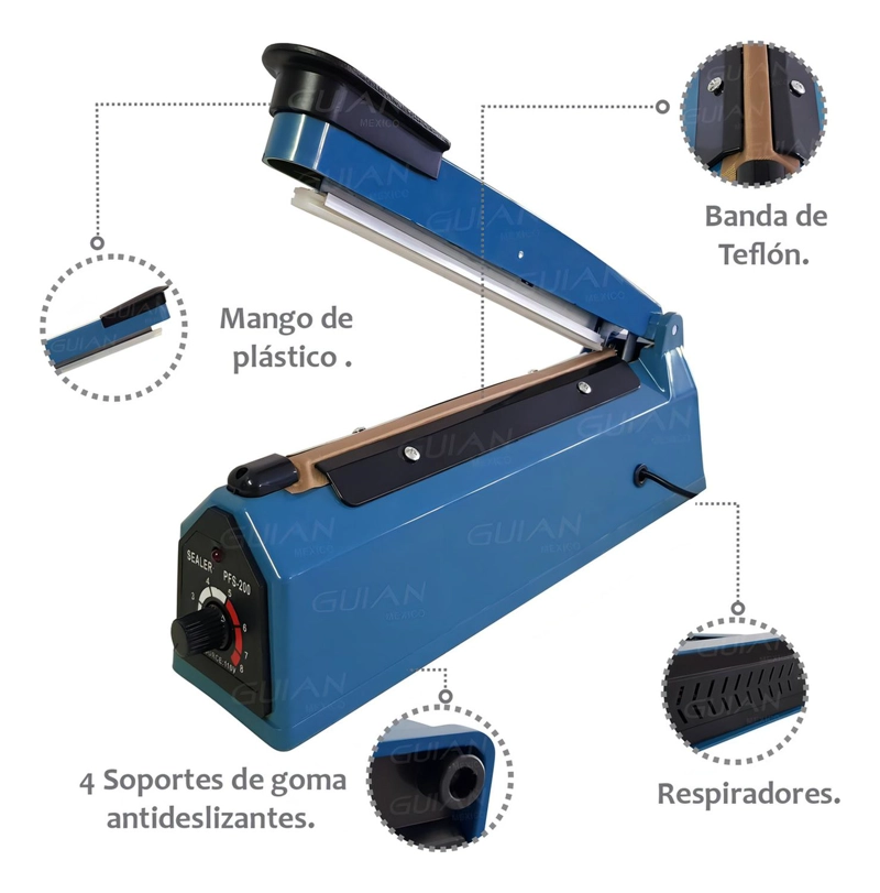 SELLADOR DE BOLSA SELLADORA MAQUINA SELLADORA SELLADORA 20CM - 4