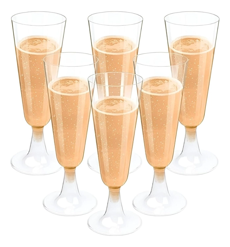 20 COPAS DE CHAMPAGNE COPA ACRILICO COPAS CHAMPAÑA 5OZ/162ML TRANSPARENTE - 1