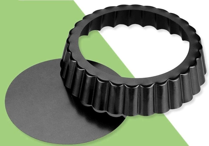 PACK X6 MOLDES TARTALETA DESMONTABLE TARTA INDIVIDUAL 12CM GRIS CLARO - 6