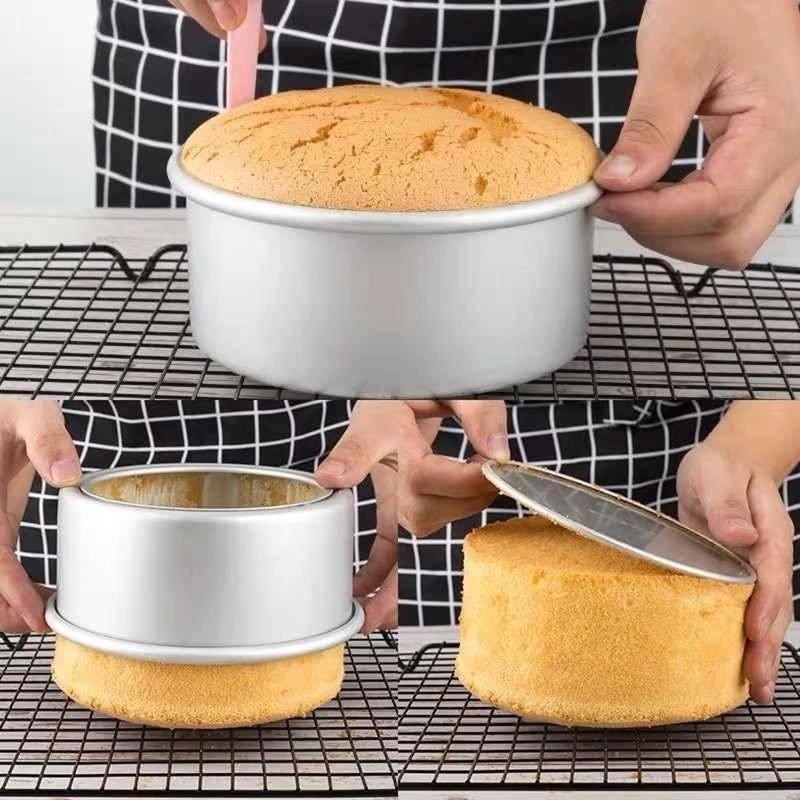 MOLDE DE ALUMINIO PARA TORTAS MOLDE DESMONTABLE QUEQUE 18CM - 3