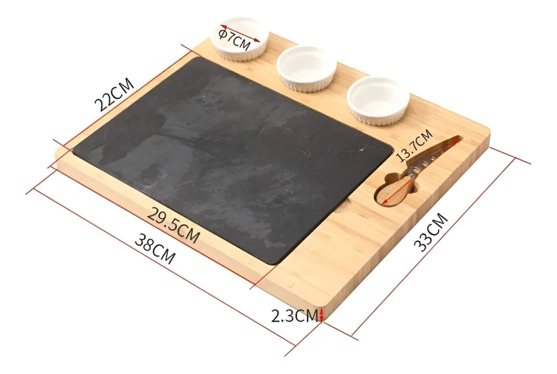TABLAS PARA PICAR TABLA DE QUESOS TABLA PICOTEO MADERA 38CM - 3