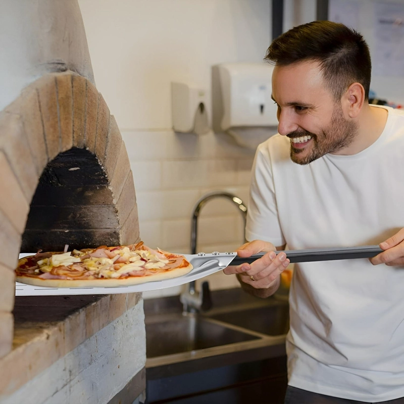 PALA DE PIZZA ESPATULA PIZZA PALA PARA PIZZA PERFORADA 35CM - 8