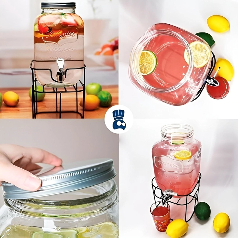 DISPENSADOR DE JUGOS DISPENSADOR BEBIDAS CON ATRIL JARRA 8L - 4