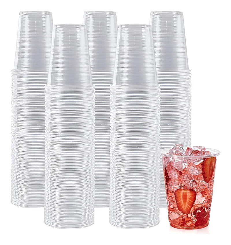 PACK X400 VASOS PLASTICOS DESECHABLES VASOS PLASTICOS 200ML TRANSPARENTE - 1