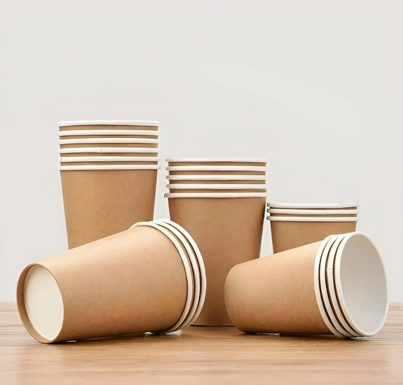 VASOS PARA CAFE VASO KRAFT VASO POLIPAPEL LISO C/TAPA 8OZ - 7