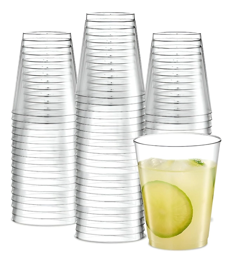 X100 SET VASOS DESECHABLES VASO PLASTICO ACRILICOS 438 ML TRANSPARENTE 438 ML - 1