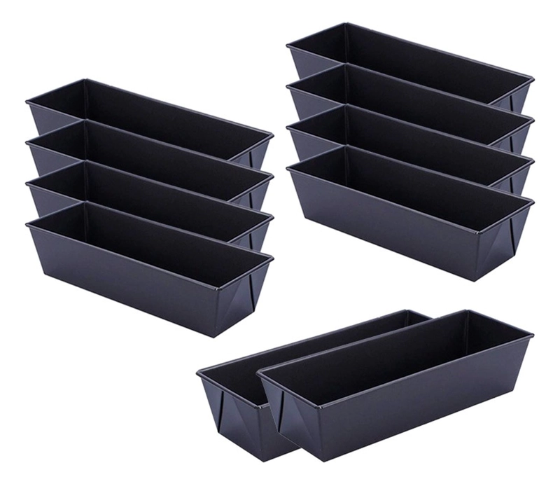 PACK X10 MOLDE PAN MOLDE PARA PAN DE MOLDE RECTANGULAR 30CM GRIS - 1