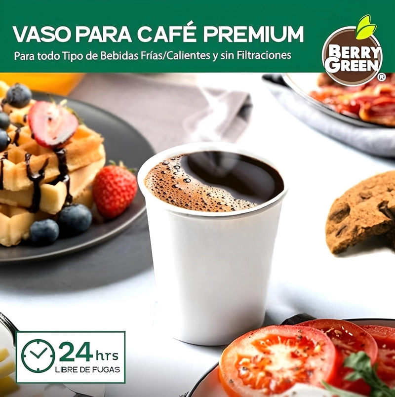 150 VASOS PARA CAFE VASOS POLIPAPEL C/TAPA+MANGA 10OZ/ 296ML VASOS DESECHABLES CAFE  VASOS PARA CAFE - 6