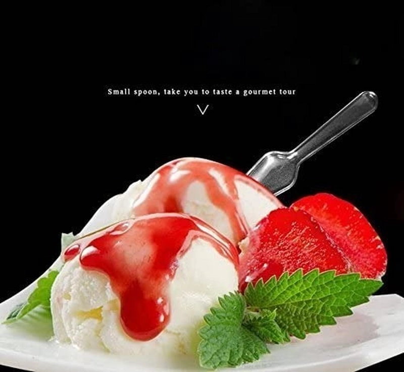X250 CUCHARAS POSTRES CUCHARAS DESECHABLES CUCHARAS HELADO TRANSPARENTE TRANSPARENTE - 4