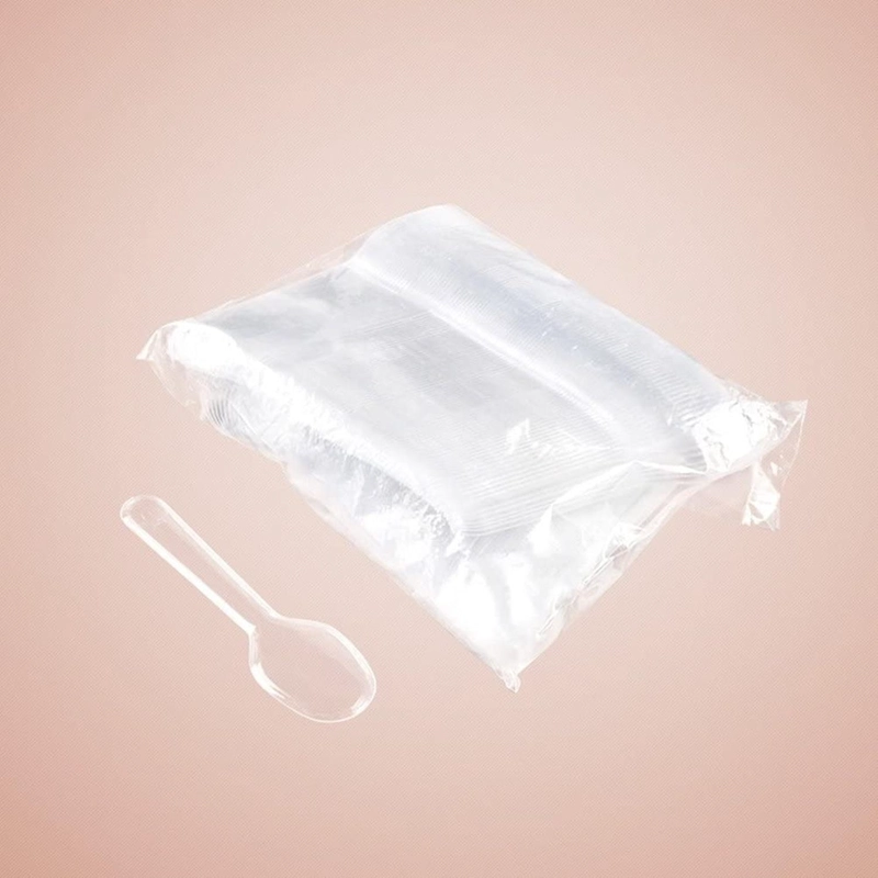 X250 CUCHARAS POSTRES CUCHARAS DESECHABLES CUCHARAS HELADO TRANSPARENTE TRANSPARENTE - 9