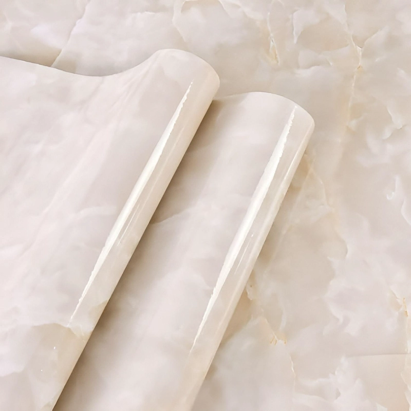 2 PAPEL PARA PARED PAPEL MURAL PVC AUTOADHESIVO MARMOL 10MTS BEIGE - 1