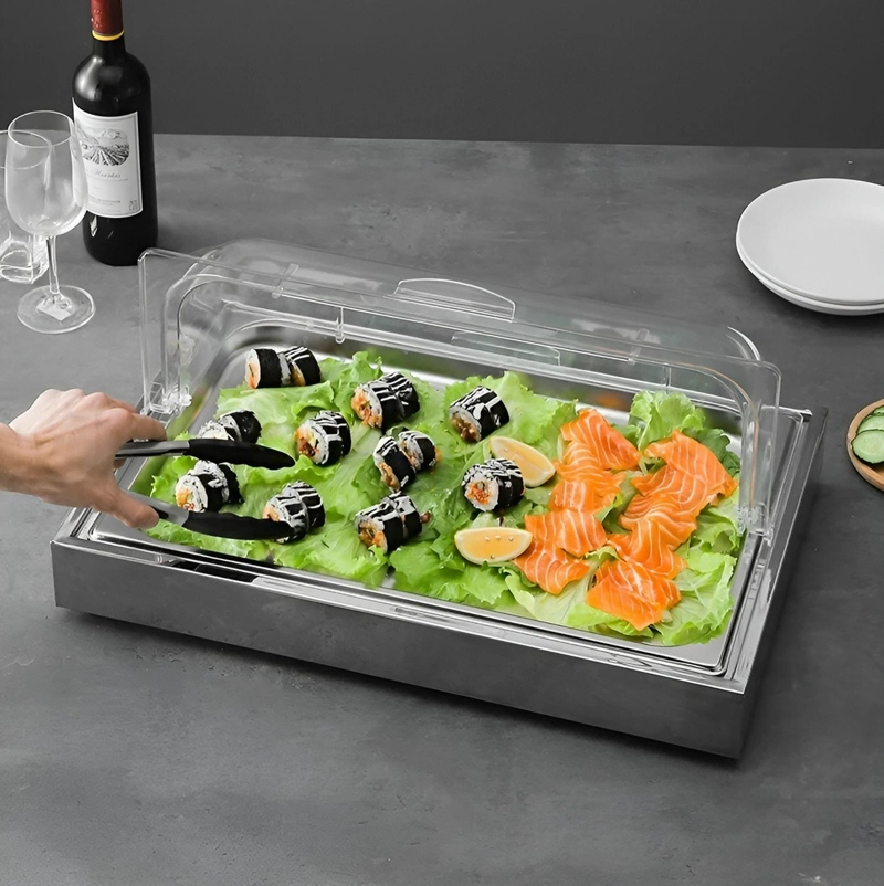 BANDEJAS ACERO INOXIDABLE RECTANGULAR BANDEJA AUTOSERVICIO - 2