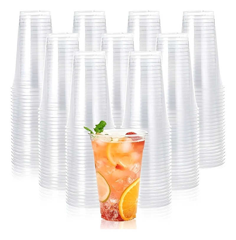 200 VASO PLASTICO DESECHABLE VASOS TRANSPARENTES 500ML TRANSPARENTE - 1