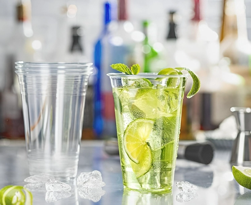 200 VASO PLASTICO DESECHABLE VASOS TRANSPARENTES 500ML TRANSPARENTE - 2