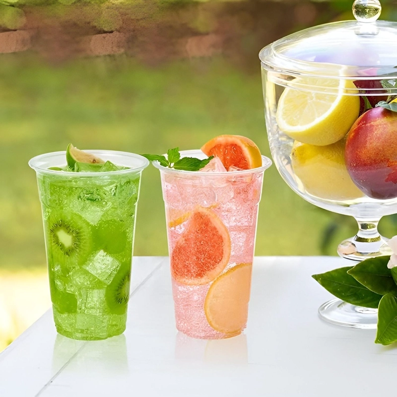 200 VASO PLASTICO DESECHABLE VASOS TRANSPARENTES 500ML TRANSPARENTE - 5