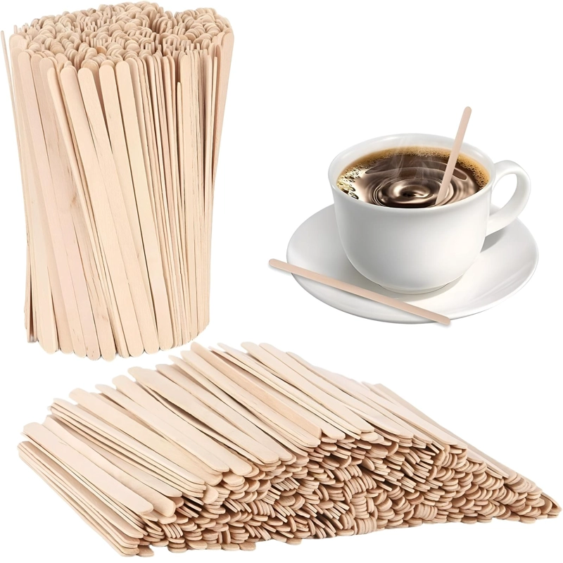 1000 PALITO REVOLVEDOR CAFE AGITADOR DE CAFE  DE MADERA 140MM - 1