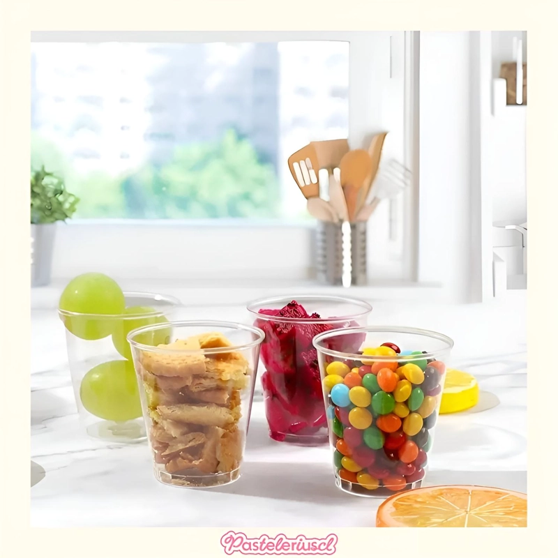 50 VASOS PLASTICOS VASOS POSTRE VASOS ACRILICOS POSTRES 2OZ/60ML - 4