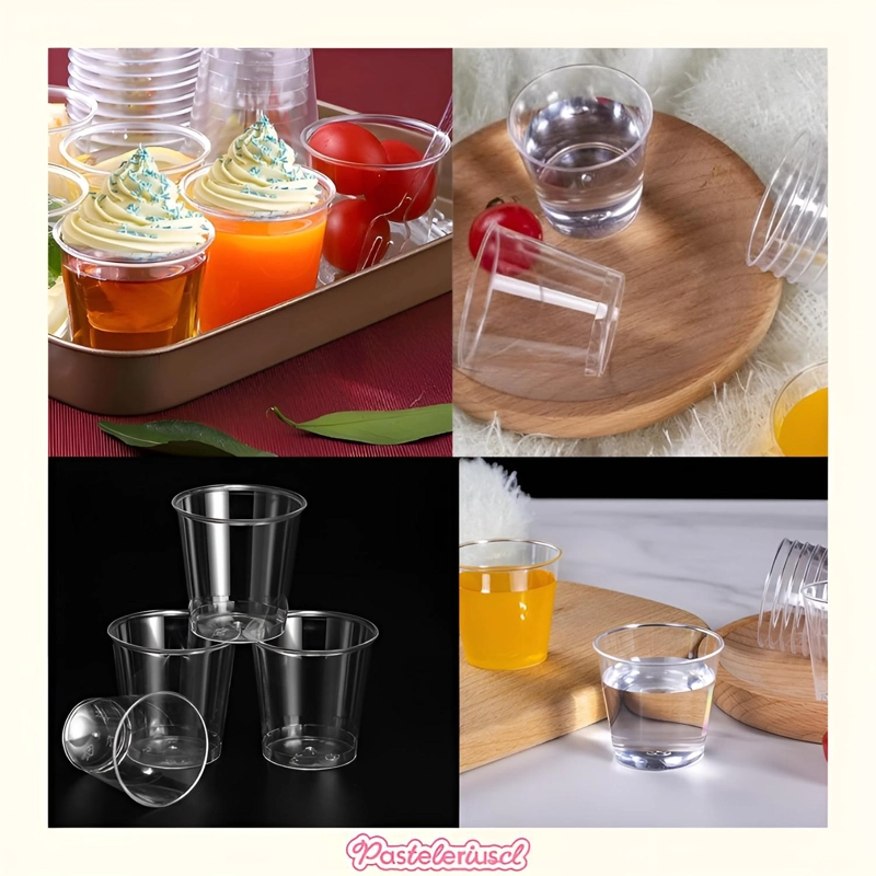 50 VASOS PLASTICOS VASOS POSTRE VASOS ACRILICOS POSTRES 2OZ/60ML - 5